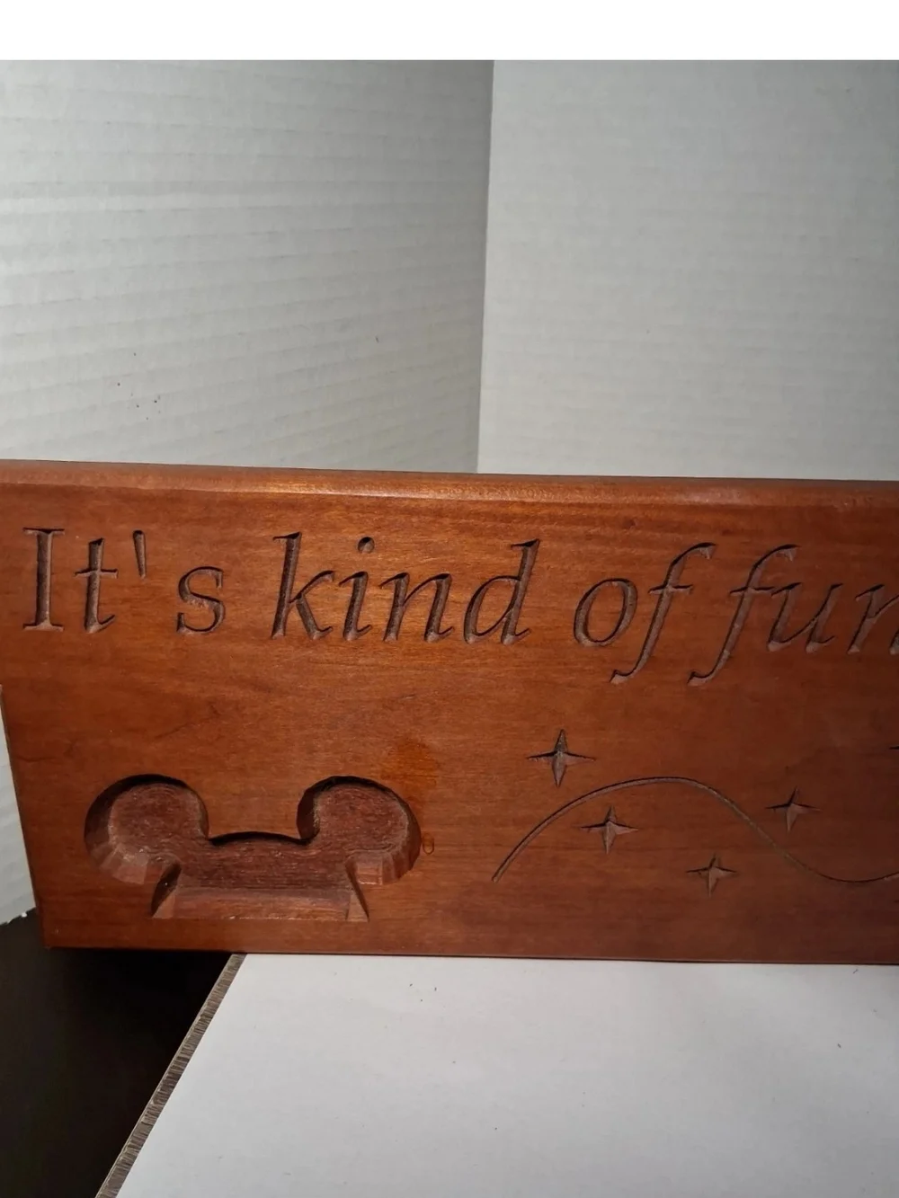Disney Carved Wooden Wall Art in Brown